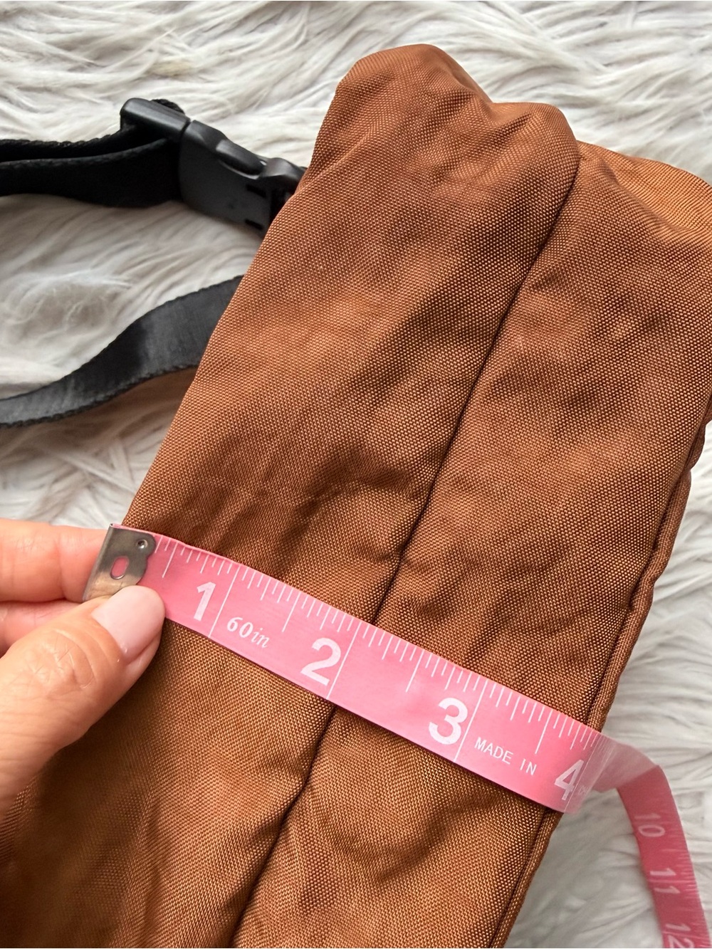 BAGGU Fanny Pack Brown Rust Nylon Crossbody Belt Waist Bag - Picture 11 of 11